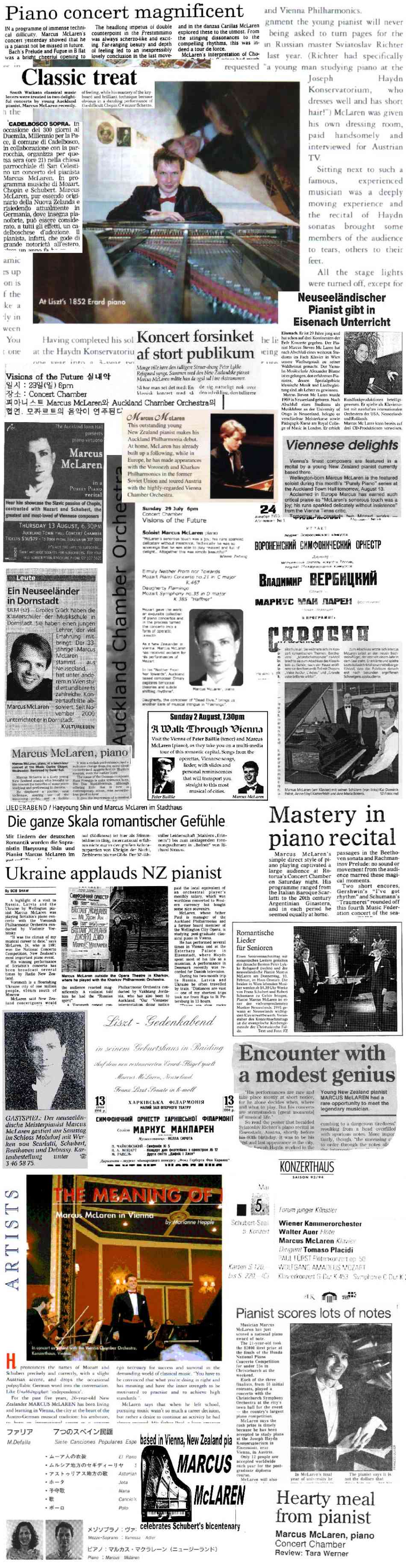 Press articles on Marcus McLaren